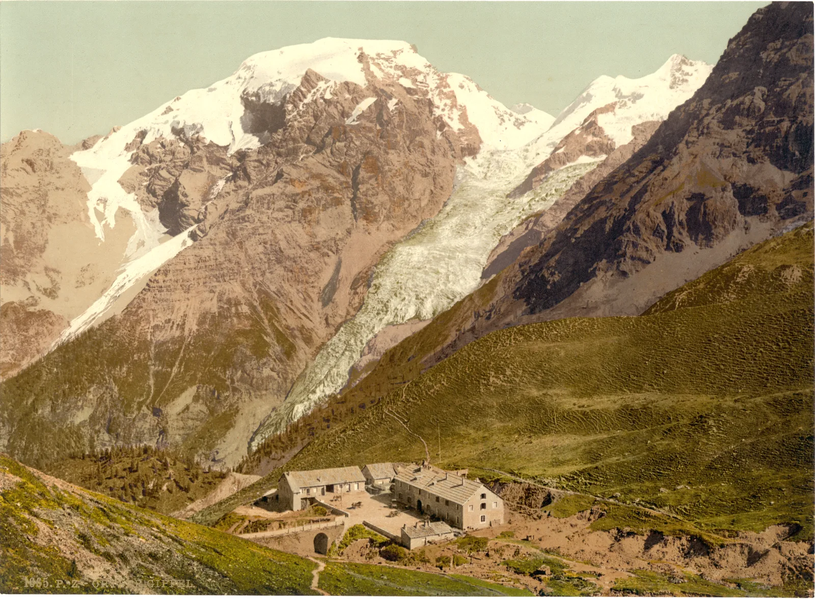 The Ortler from Franzenshöhe around 1900