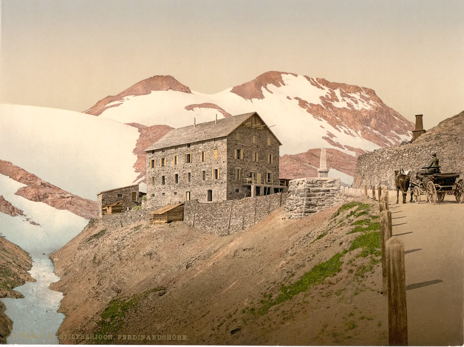 Ferdinandshöhe at the Stelvio Pass around 1900