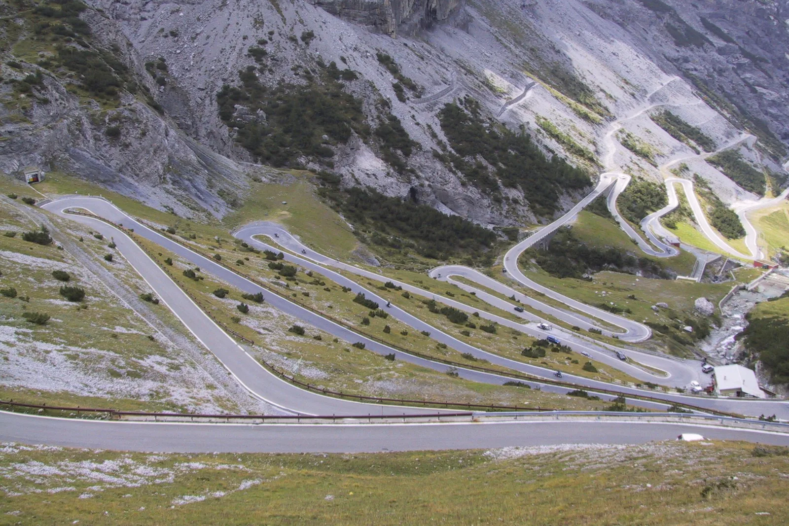 The South Tyrol ramp hairpins seen from above